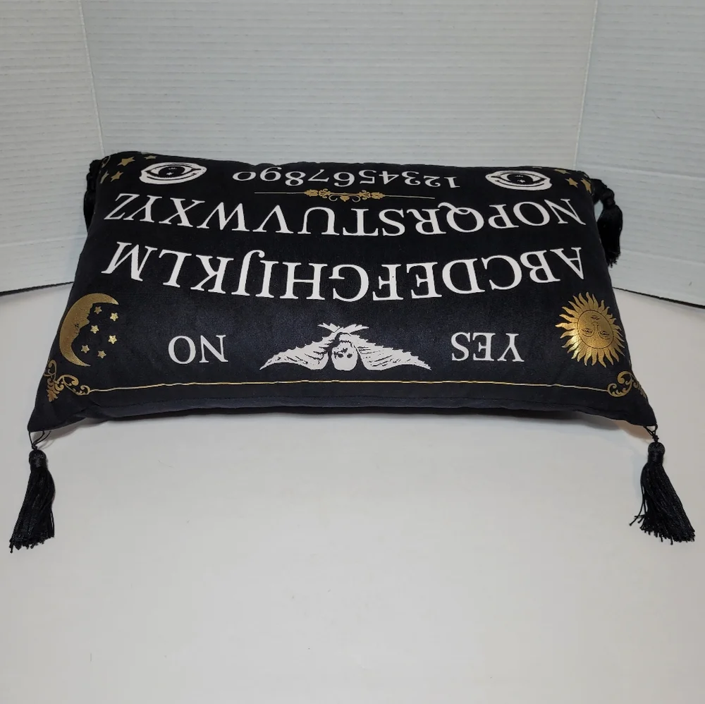 Mystical Black Ouija Board Large Throw Pillow